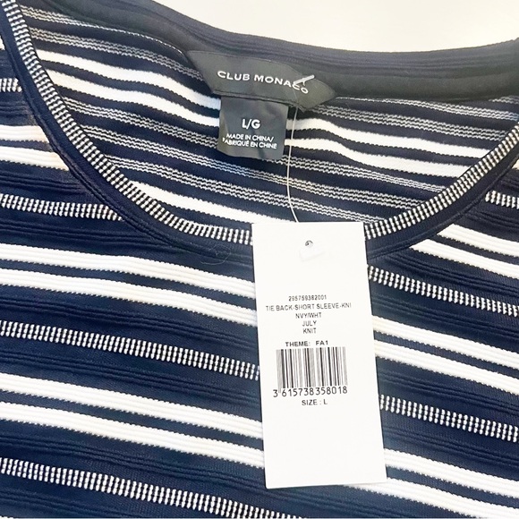 👉NWT Club Monaco Tie Back Tee Size Large - Picture 5 of 6